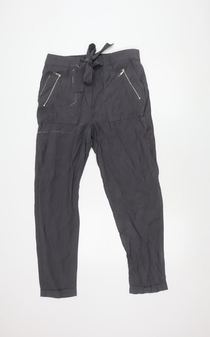 Womens UK Size 12L NEXT Relaxed Fit Casual Grey Trousers