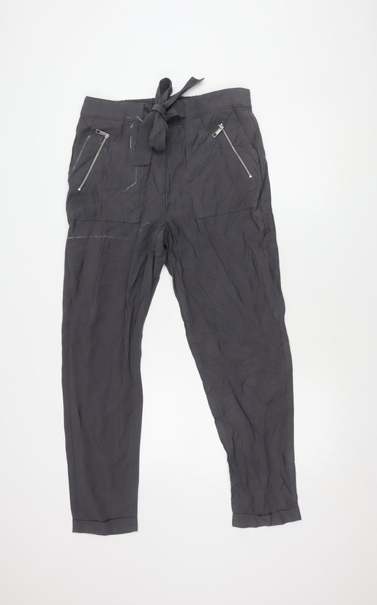 Womens UK Size 12L NEXT Relaxed Fit Casual Grey Trousers
