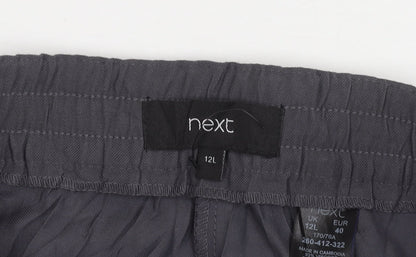 Womens UK Size 12L NEXT Relaxed Fit Casual Grey Trousers