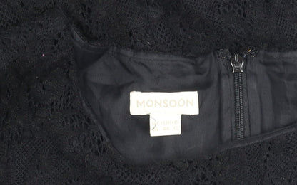 Monsoon Women's Black Sheath Dress Size 16