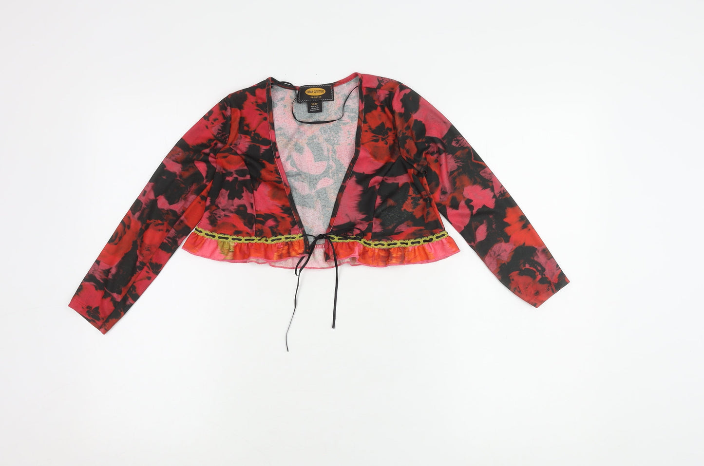 Womens UK Size XS Urban Outfitters Multicoloured Cropped Blouse