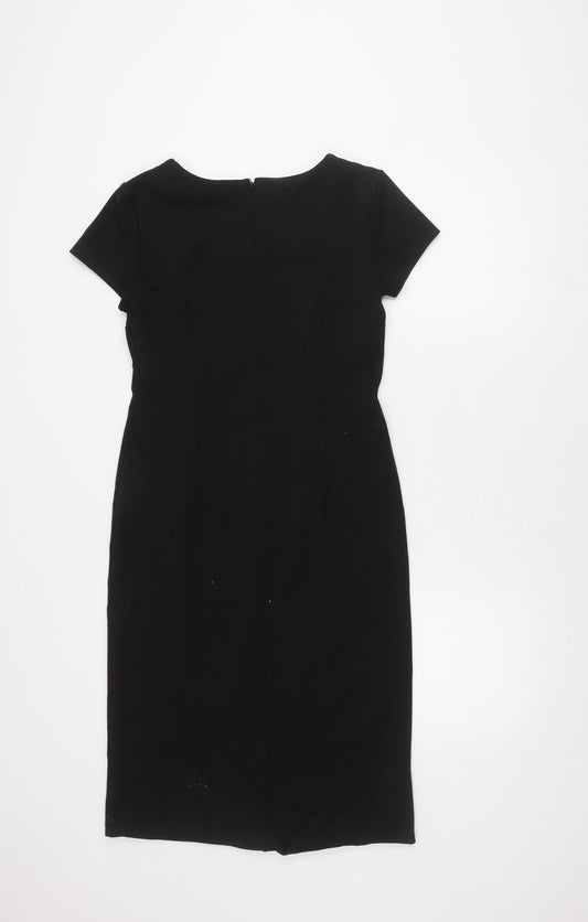 Ann Taylor Women's Black Sheath Dress, Size 8, Workwear