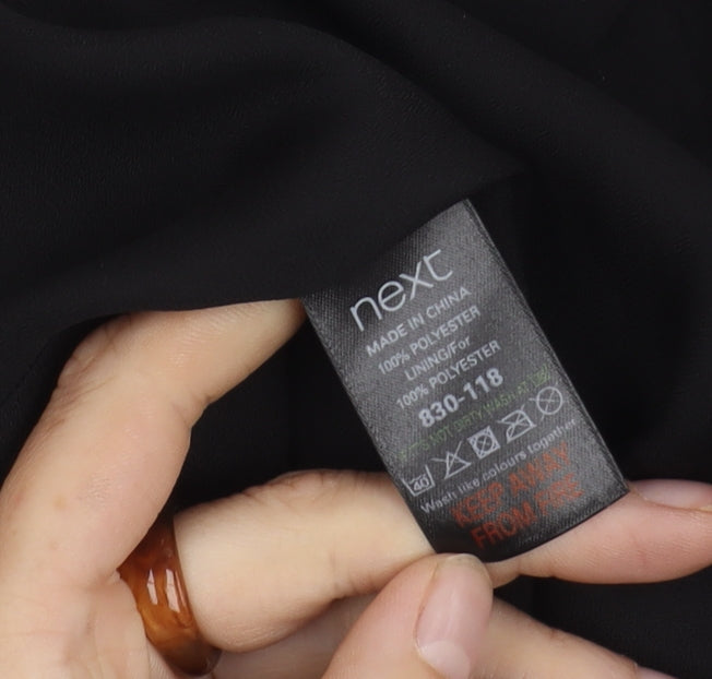 Next Women's Black Blue Pleated Skirt Size 16