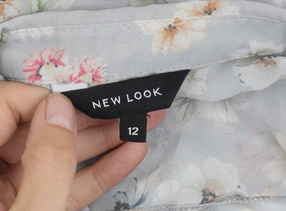 New Look Women's Floral Blouse, Multicoloured, Size 12