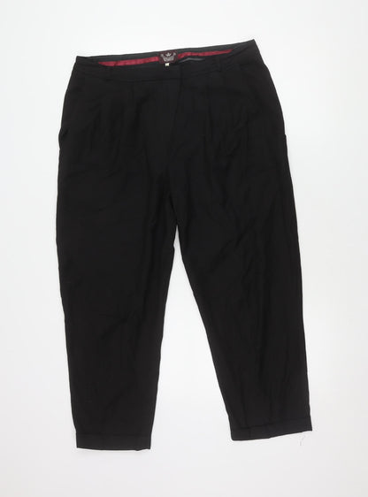 River Island Women's Black Pleated Trousers - Size 12