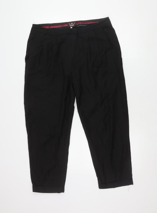 River Island Women's Black Pleated Trousers - Size 12