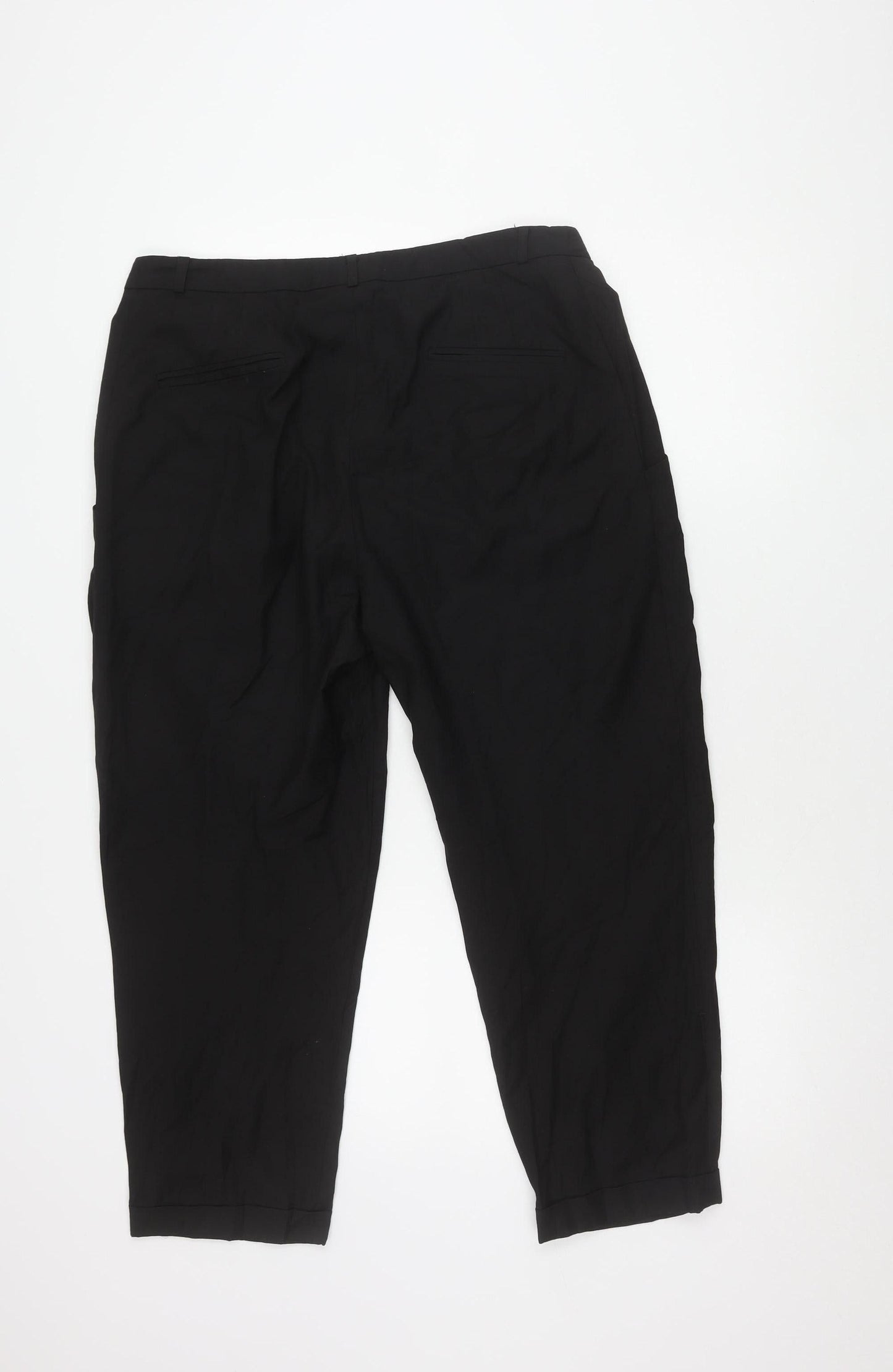 River Island Women's Black Pleated Trousers - Size 12