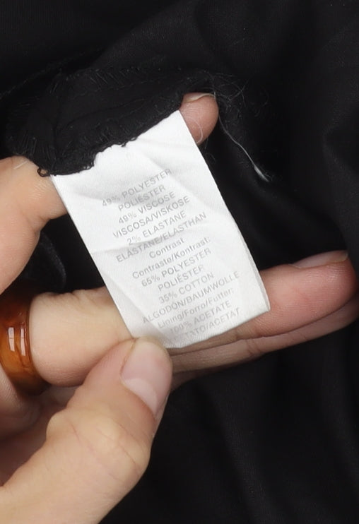 River Island Women's Black Pleated Trousers - Size 12