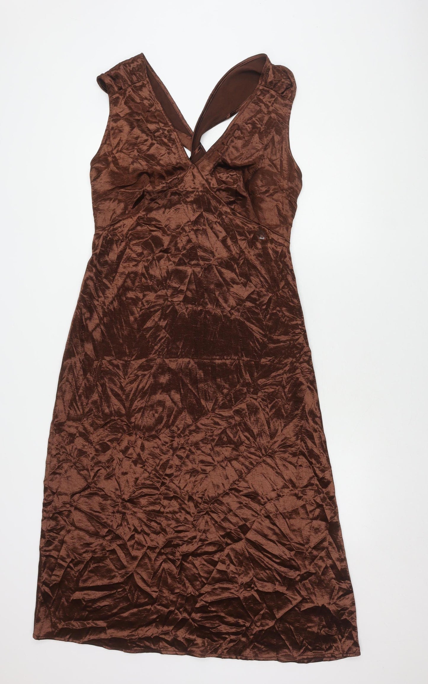 Next Brown Sleeveless Dress for Women, Size 14