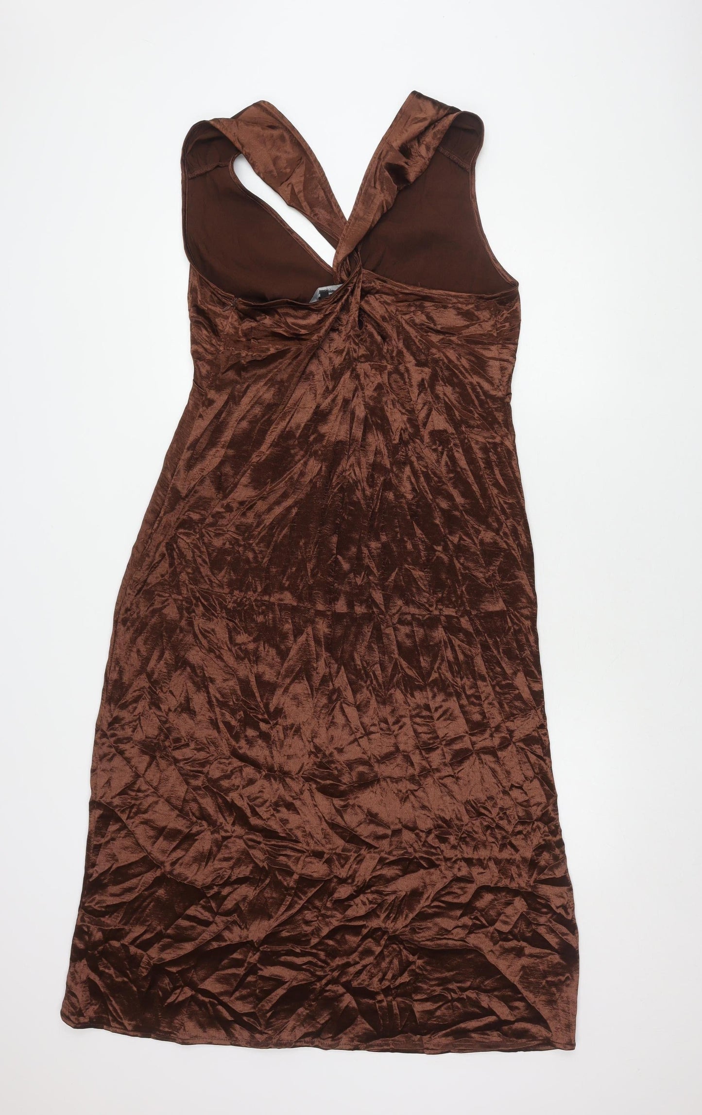 Next Brown Sleeveless Dress for Women, Size 14