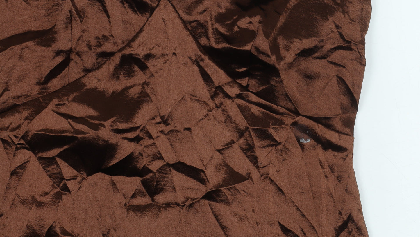 Next Brown Sleeveless Dress for Women, Size 14