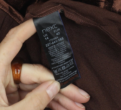 Next Brown Sleeveless Dress for Women, Size 14