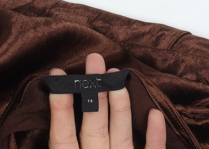 Next Brown Sleeveless Dress for Women, Size 14