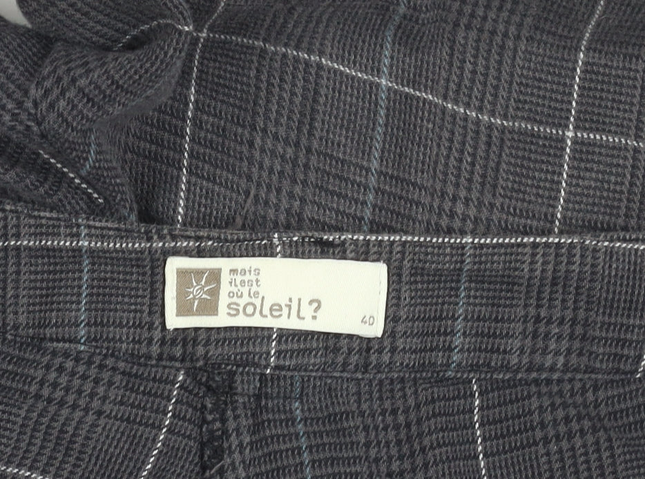 Mais il est ou le soleil? Men's Grey Check Trousers Size 40