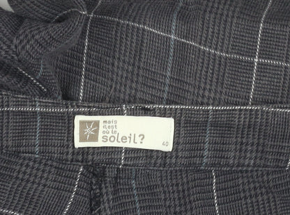 Mais il est ou le soleil? Men's Grey Check Trousers Size 40