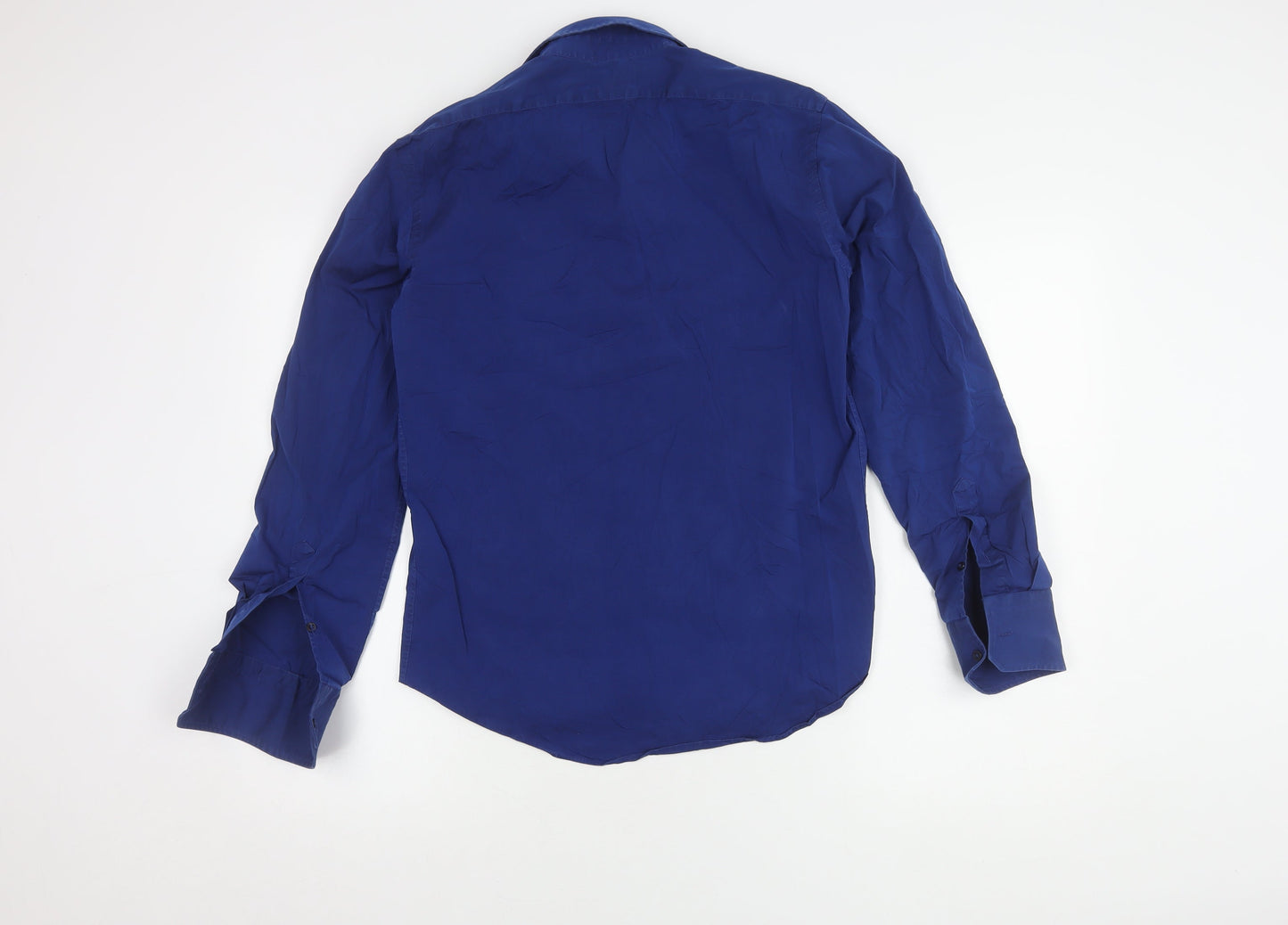 Zara Men Blue Extra-Slim Fit Long Sleeve Shirt L