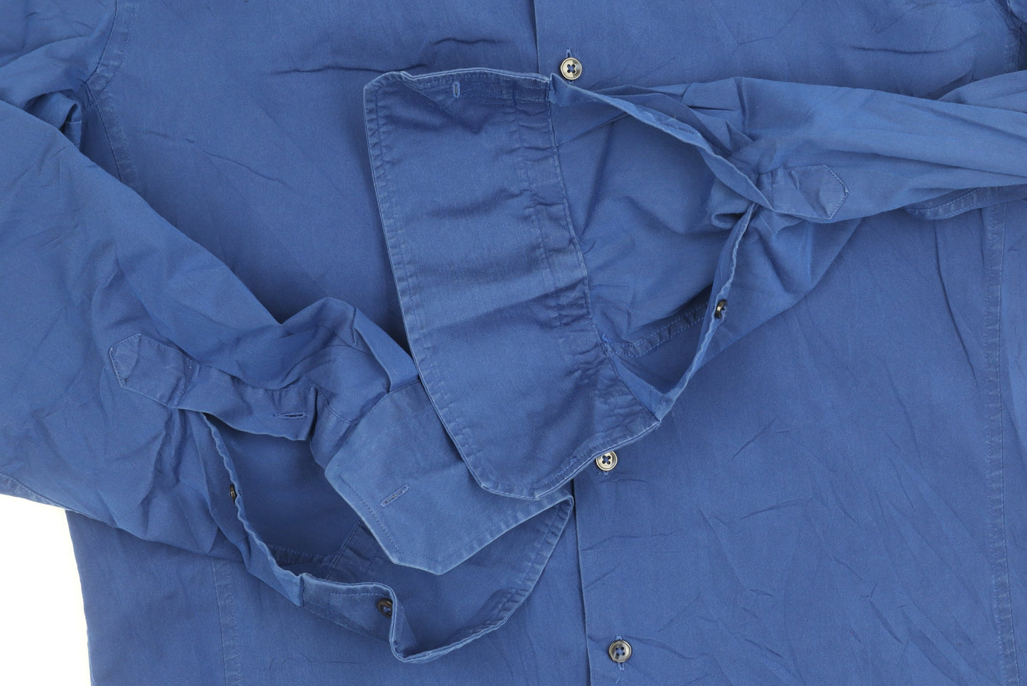 Zara Men Blue Extra-Slim Fit Long Sleeve Shirt L
