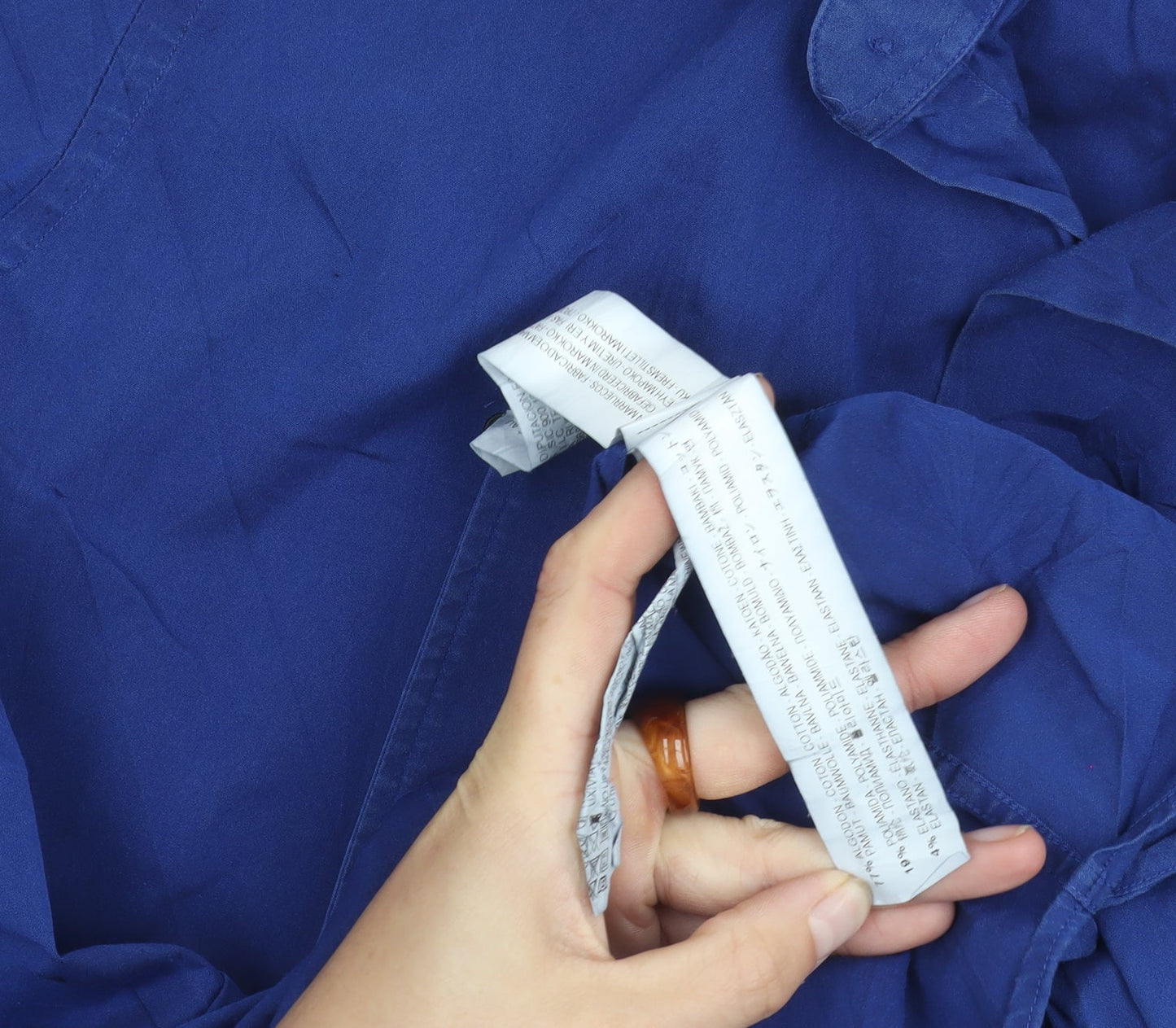 Zara Men Blue Extra-Slim Fit Long Sleeve Shirt L