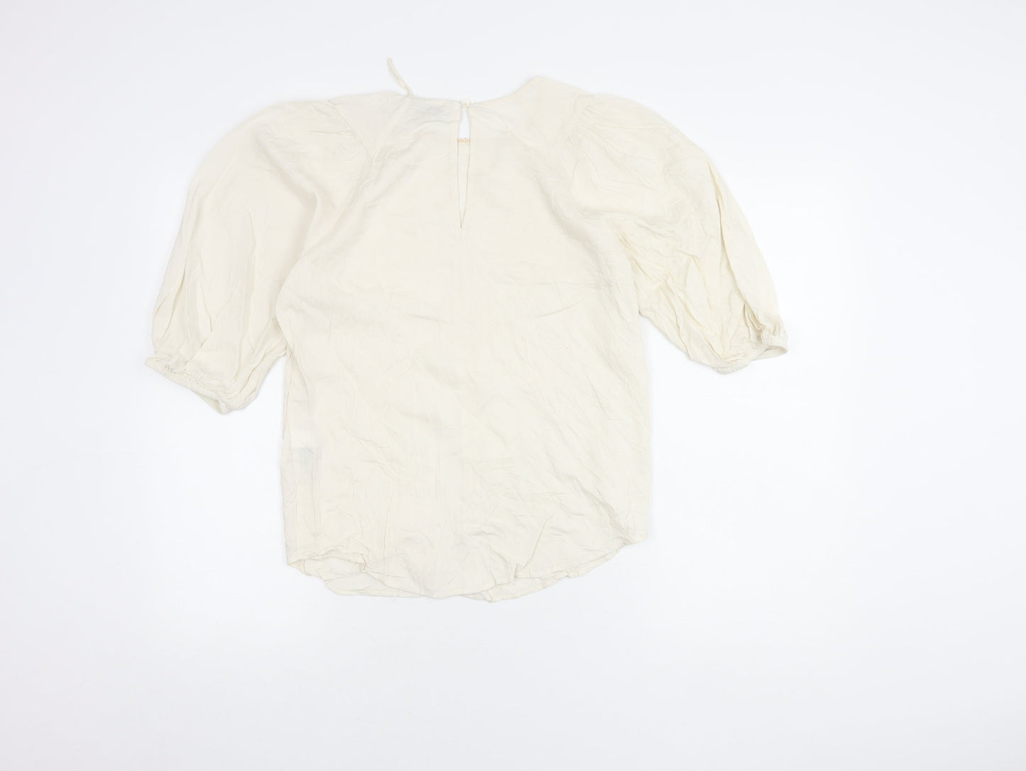 Womens UK Size 8 NEXT Ivory Basic Blouse