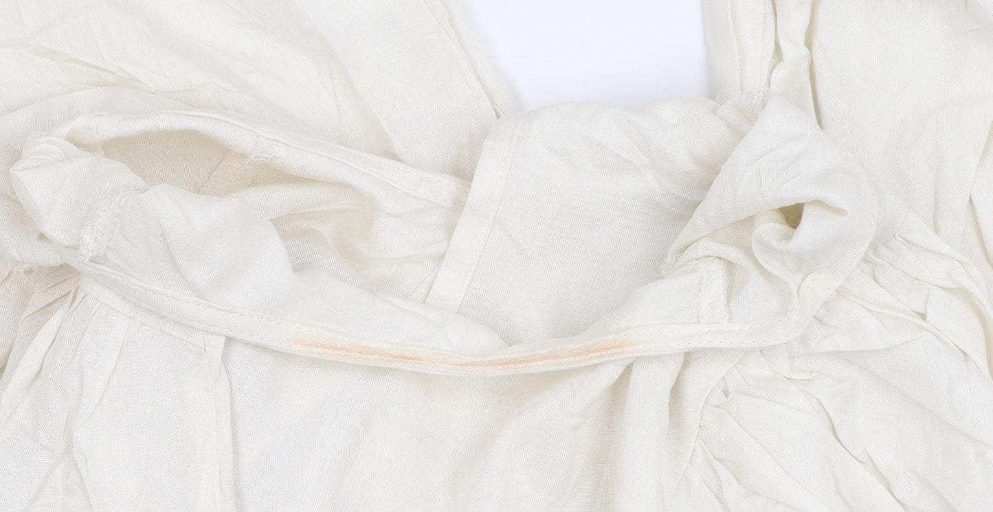 Womens UK Size 8 NEXT Ivory Basic Blouse