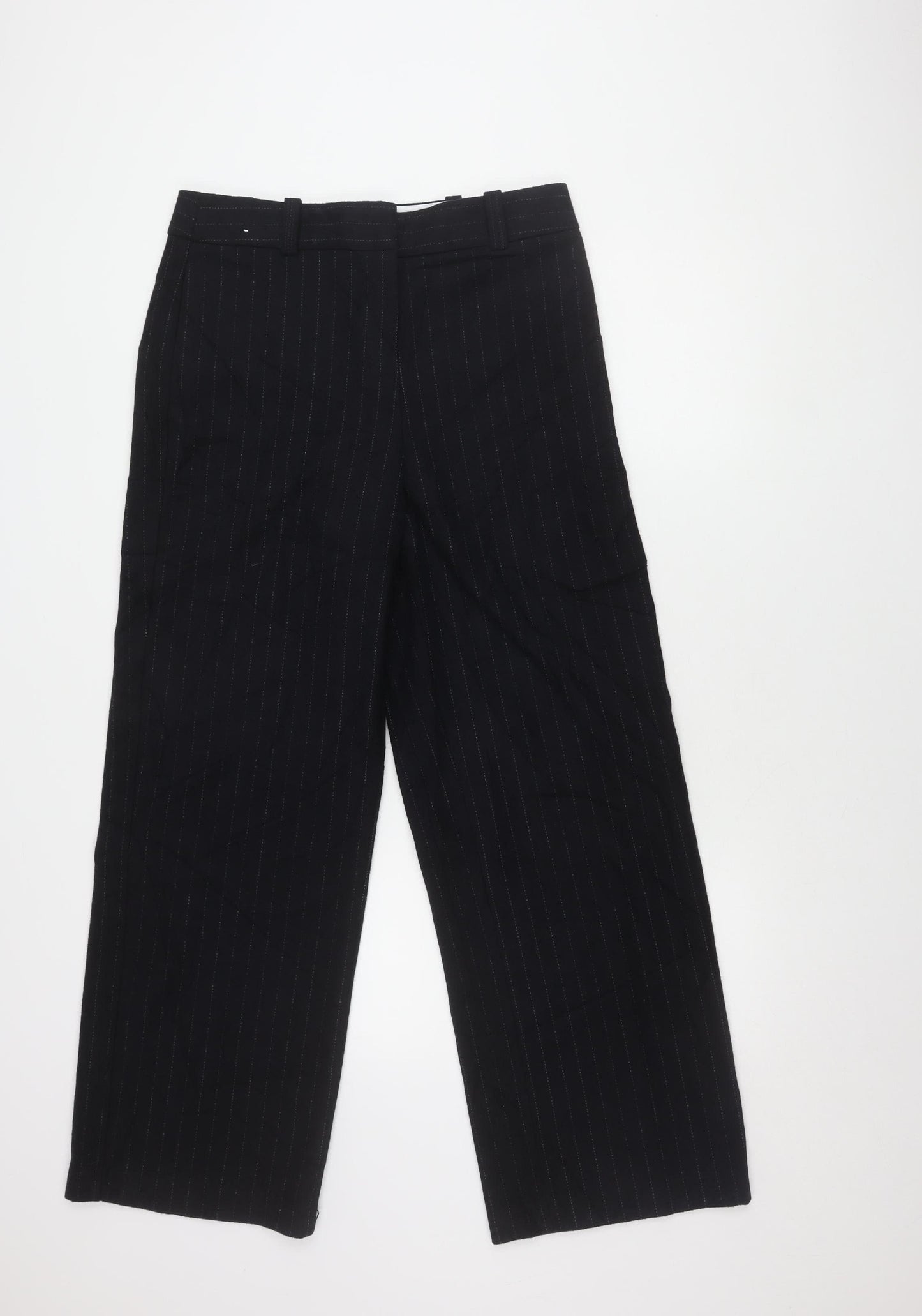 Womens UK Size 12 NEXT Regular Fit Business Black Trousers