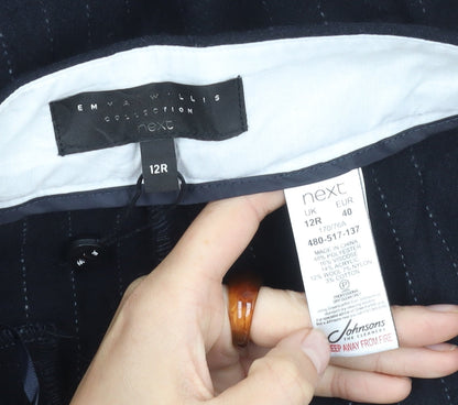 Womens UK Size 12 NEXT Regular Fit Business Black Trousers