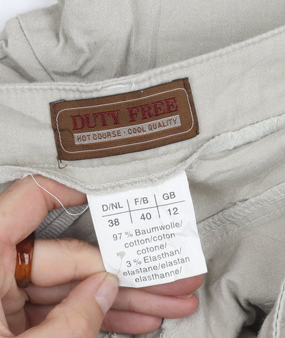 Duty Free Women's Beige Trousers Size 12