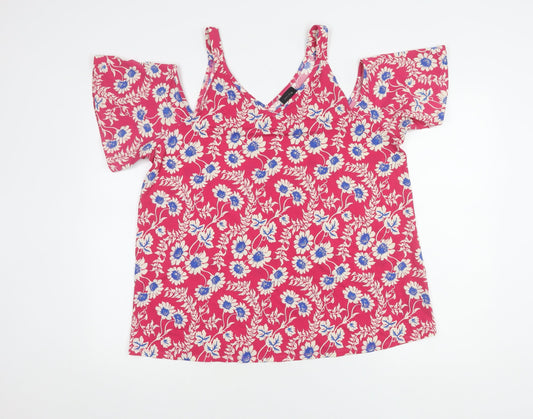 Womens UK Size 16 NEXT Multicoloured Basic Blouse