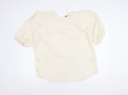 Womens UK Size 20 NEXT Ivory Basic Blouse
