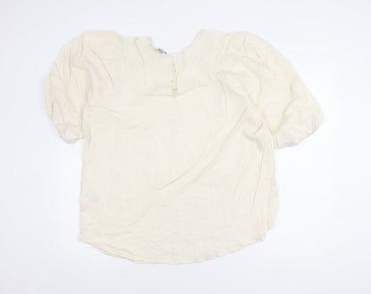 Womens UK Size 20 NEXT Ivory Basic Blouse