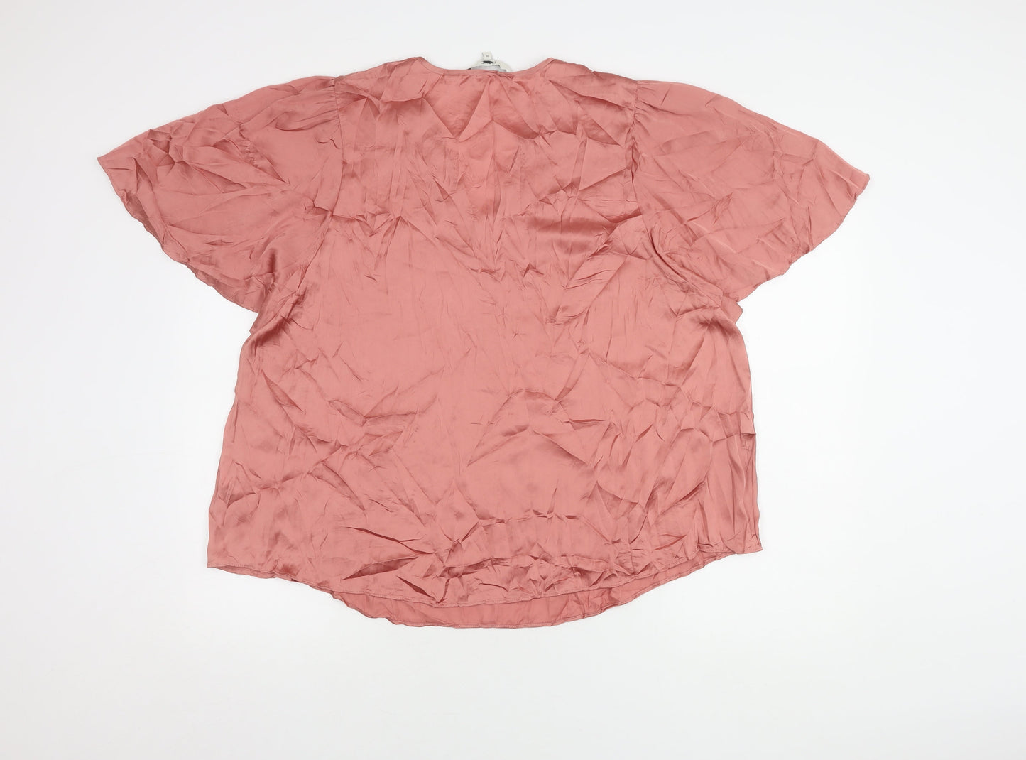 Womens UK Size 16 NEXT Pink Basic Blouse