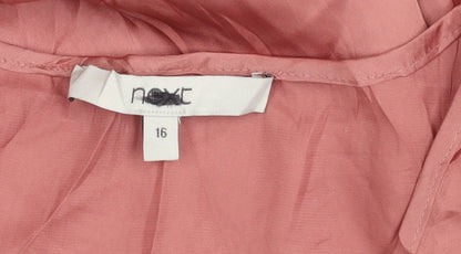 Womens UK Size 16 NEXT Pink Basic Blouse