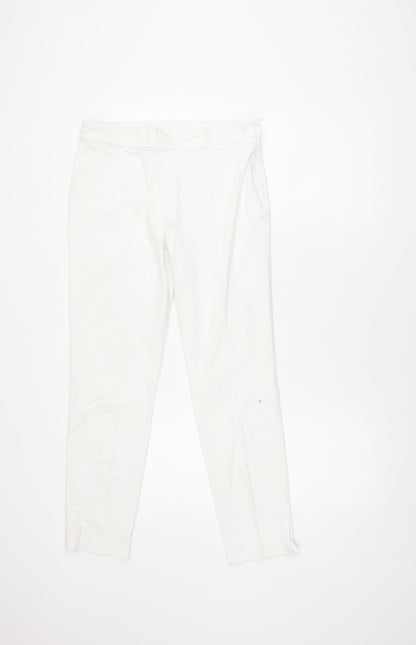 Womens UK Size 14 H&M Regular Fit Casual White Trousers