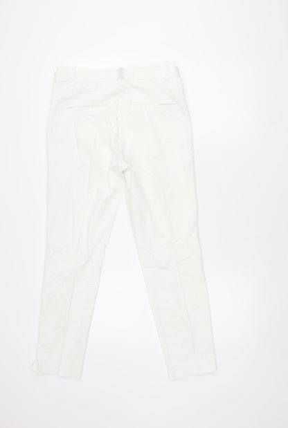 Womens UK Size 14 H&M Regular Fit Casual White Trousers