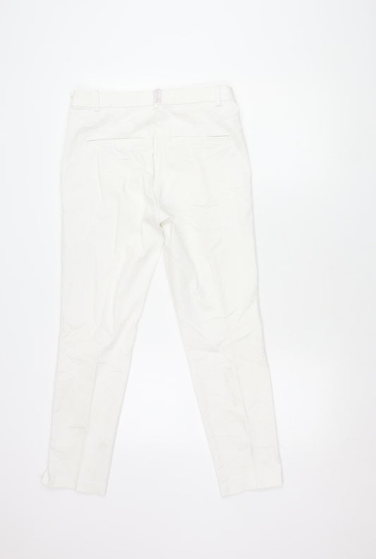 Womens UK Size 14 H&M Regular Fit Casual White Trousers