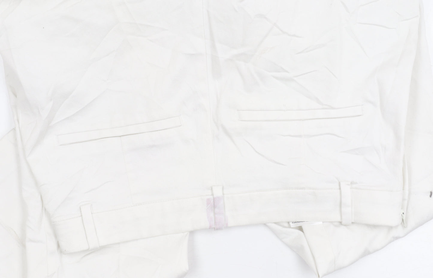 Womens UK Size 14 H&M Regular Fit Casual White Trousers