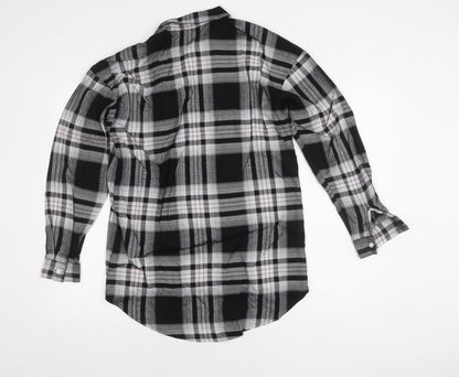 Womens UK Size 10 NEXT Black Basic Button-Up