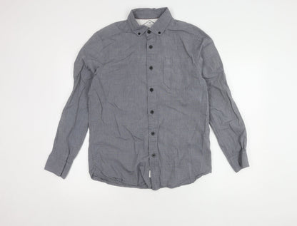 St George By Duffer Men's Grey Medium Long Sleeve Shirt