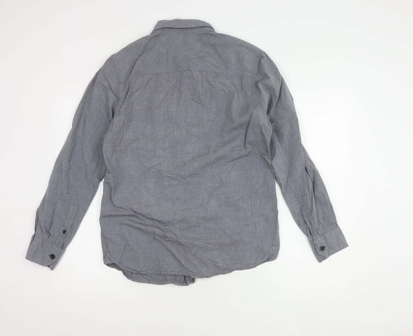 St George By Duffer Men's Grey Medium Long Sleeve Shirt