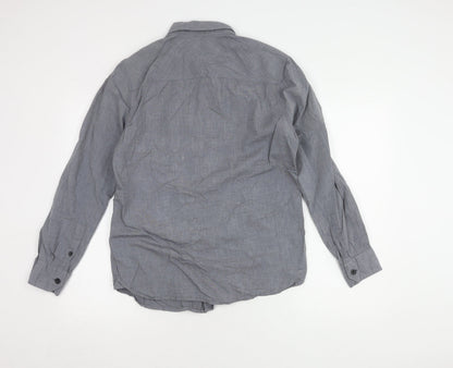 St George By Duffer Men's Grey Medium Long Sleeve Shirt