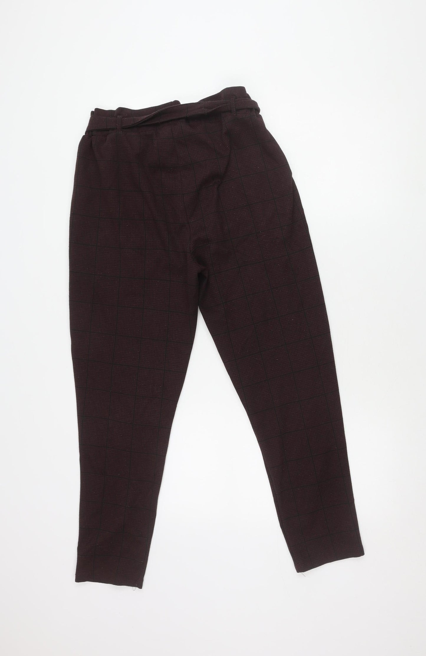 New Look Women's Brown Check Trousers Size 10
