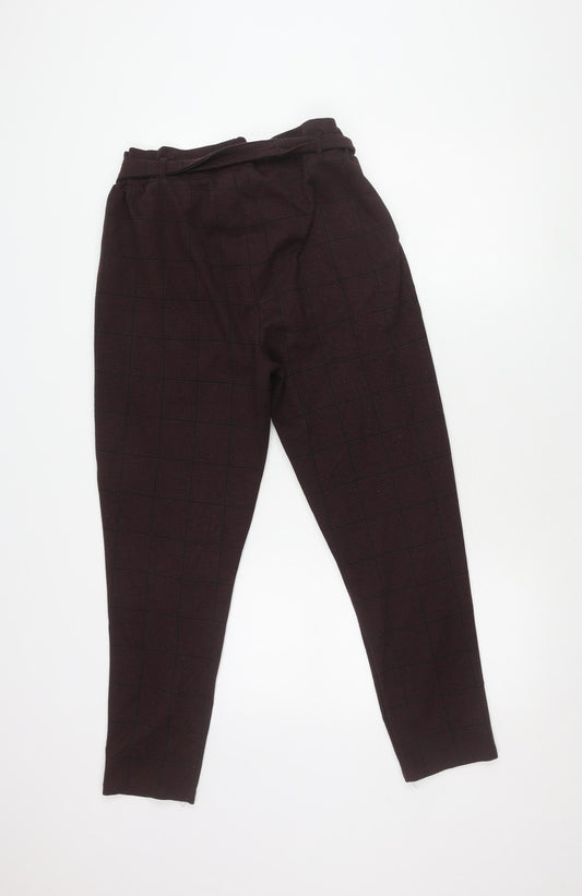 New Look Women's Brown Check Trousers Size 10