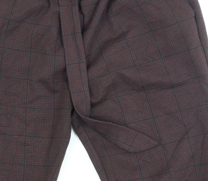 New Look Women's Brown Check Trousers Size 10