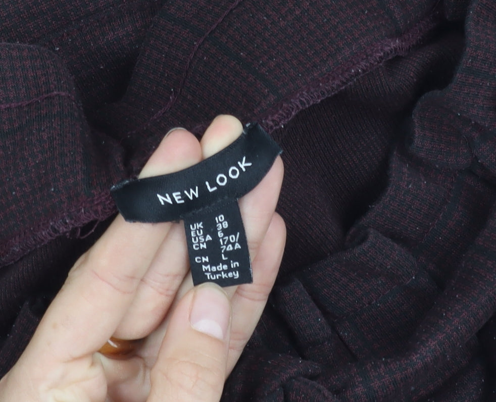 New Look Women's Brown Check Trousers Size 10