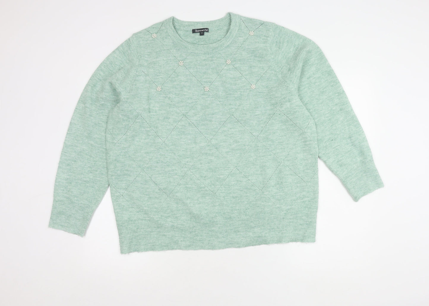 Womens UK Size 20 Bonmarché Green Pullover Jumper