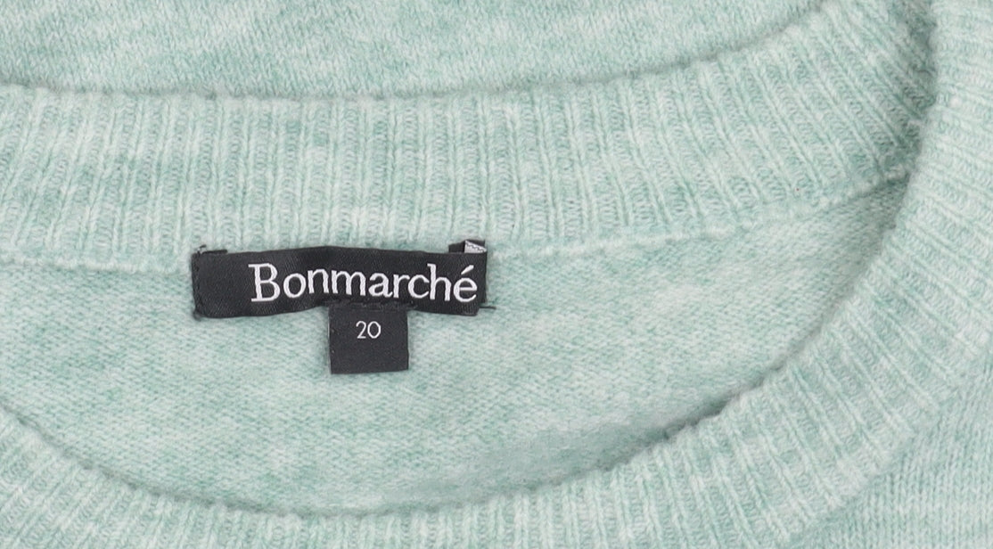 Womens UK Size 20 Bonmarché Green Pullover Jumper