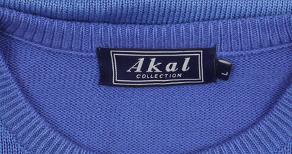 Womens UK Size L Akal Collection Blue Pullover Jumper