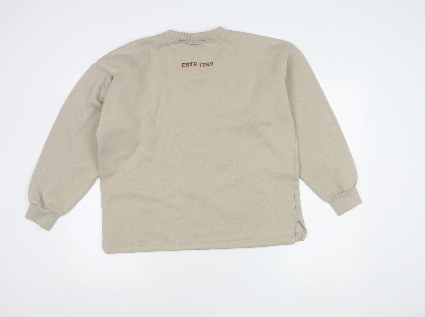 Leisure Line Beige Pullover Sweatshirt, Unisex Large