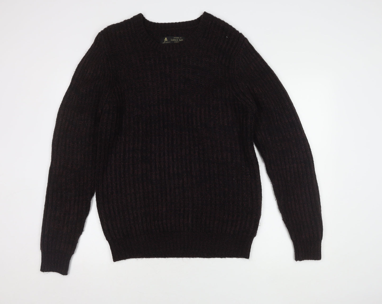 Label Lab Men's Black Medium Pullover Jumper, Acrylic Knit