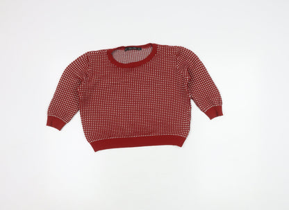 Zara Knit Red Pullover Jumper, Unisex Kids, Size 10